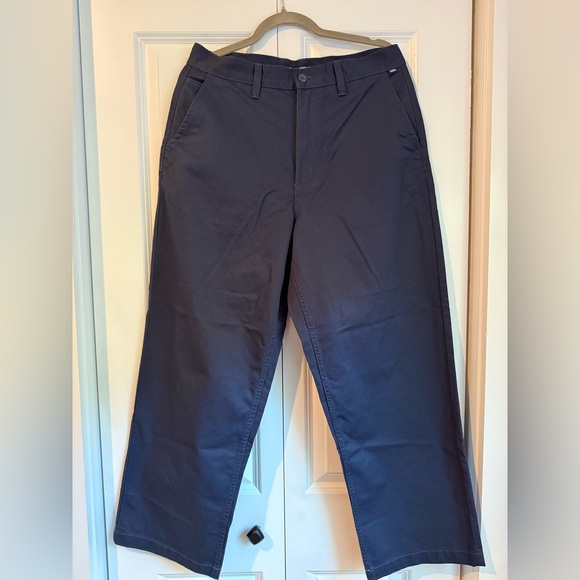 Vans Men's Dark Blue Baggy Chinos - Picture 1 of 4